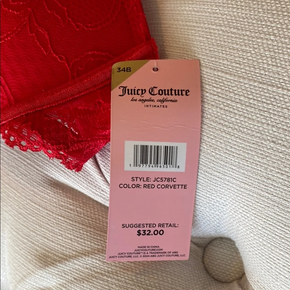 Juicy Couture Red Push-Up Bra - Picture 2 of 7